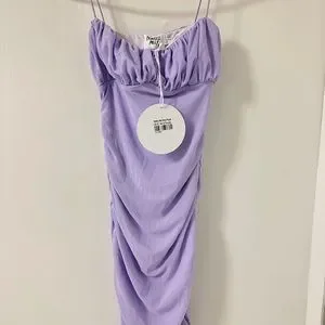 open lace back dress Time Of Your Life Plunge Halter Mini Dress Purple